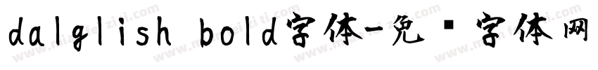 dalglish bold字体字体转换